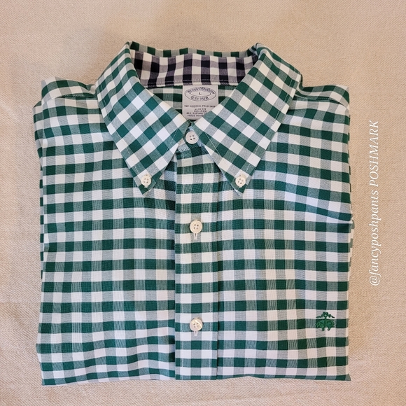 BROOKS BROTHERS like new! special detail check cuff 100% supima cotton no iron - Picture 14 of 17